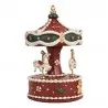 Červený vánoční Music Box kolotoč Ø 12×19 cm – fotografie 2