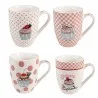 Sada čtyř porcelánových hrnků CUPCAKE 12×8×10 cm / 300 ml (4) – fotografie 1