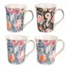 Sada čtyř porcelánových hrnků FLOWERS 12×8×10 cm / 300 ml (4) – fotografie 1