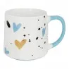 Sada čtyř porcelánových hrnků se srdíčky HEARTS (4) 10×10×8 cm / 450 ml – fotografie 2