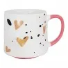 Sada čtyř porcelánových hrnků se srdíčky HEARTS (4) 10×10×8 cm / 450 ml – fotografie 3