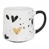 Sada čtyř porcelánových hrnků se srdíčky HEARTS (4) 10×10×8 cm / 450 ml – fotografie 5