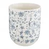 Modrobílý porcelánový kalíšek na čaj s drobnými kvítky BLUE LIGHT Ø 6×8 cm / 0,1L – fotografie 1