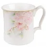 Porcelánový hrnek s růžovými pivoňkami BLOOMING PEONY 13×9×9 cm / 414 ml – fotografie 1