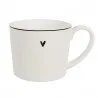 Keramický hrnek LOVELY DAY s černým srdcem 12×8×7 cm / 300 ml – fotografie 1