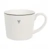 Keramický hrnek LOVELY DAY se srdcem a černým proužkem 12×8×7 cm / 300 ml – fotografie 1