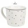Keramický hrnek LOVELY HEARTS s černými srdíčky 12×8×7 cm / 300 ml – fotografie 2