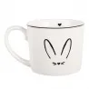 Bílý porcelánový hrnek RABBIT s králičími oušky 12×8×7 cm / 275 ml – fotografie 3