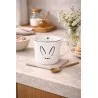 Bílý porcelánový hrnek RABBIT s králičími oušky 12×8×7 cm / 275 ml – fotografie 4