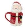 Velký vánoční keramický hrnek SANTA CLAUS s víčkem 15×10×19 cm / 450 ml – fotografie 1