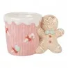 Růžový vánoční keramický hrnek GINGERBREAD MAN s perníčkem 15×10×10 cm / 350 ml – fotografie 1