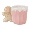 Růžový vánoční keramický hrnek GINGERBREAD MAN s perníčkem 15×10×10 cm / 350 ml – fotografie 3