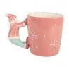 Růžový vánoční keramický hrnek SANTA CLAUS 15×10×11 cm / 400 ml – fotografie 2