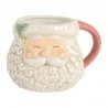 Velký vánoční keramický hrnek SANTA CLAUS s růžovým uchem 16×11×10 cm / 550 ml – fotografie 1