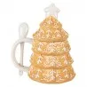 Keramický hrnek s víčkem a lžičkou CHRISTMAS TREE 16×12×18 cm / 350 ml – fotografie 4