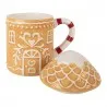 Keramický hrnek s víčkem GINGERBREAD HOUSE 13×10×15 cm / 350 ml – fotografie 2
