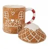 Vánoční keramický hrnek s víčkem GINGERBREAD HOUSE 350 ml 14×10×15 cm / 450 ml – fotografie 2