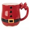 Vánoční keramický hrnek SANTA CLAUS s opaskem a mašlí 13×9×11 cm / 400 ml – fotografie 1