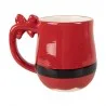 Vánoční keramický hrnek SANTA CLAUS s opaskem a mašlí 13×9×11 cm / 400 ml – fotografie 3