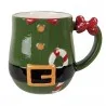 Vánoční keramický hrnek SANTA CLAUS v zeleném obleku 13×9×10 cm / 400 ml – fotografie 1