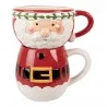 Vánoční čajová souprava pro jednoho SANTA CLAUS 15×12×17 cm / 400 ml / 500 ml – fotografie 1