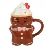 Keramický hrnek s víčkem GINGERBREAD MAN 12×8×15 cm / 250 ml - fotografie 1