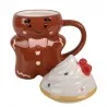 Keramický hrnek s víčkem GINGERBREAD MAN 12×8×15 cm / 250 ml - fotografie 2