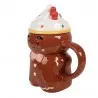 Keramický hrnek s víčkem GINGERBREAD MAN 12×8×15 cm / 250 ml - fotografie 3