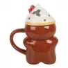 Keramický hrnek s víčkem GINGERBREAD MAN 12×8×15 cm / 250 ml - fotografie 4