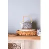 Bílo-modrá keramická konvička na čaj s ornamenty HOLANDIA 17×14×12 cm / 0,7L – fotografie 4