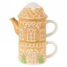 Keramická čajová souprava pro jednoho GINGERBREAD HOUSE 19×12×23 cm / 550 ml / 450 ml - fotografie 1