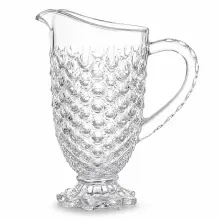 Skleněný džbán s perlovým reliéfem 1100 ml 20×13×24 cm / 1100 ml – fotografie 1