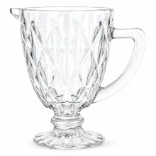 Skleněný džbán s reliéfním vzorem 1000 ml 20×15×20 cm / 1000 ml – fotografie 1