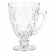 Skleněný džbán s reliéfním vzorem 1000 ml 20×15×20 cm / 1000 ml – fotografie 2