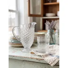 Sklenička na vodu s bublinkovým vzorem Ø 9×10 cm / 300 ml – fotografie 3