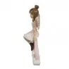 Růžová vánoční figurka elfky sedící na duze 9×3×11 cm – fotografie 2