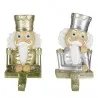Sada dvou háčků na vánoční punčochu NUTCRACKER 7×6×12 cm - fotografie 1