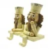 Sada dvou háčků na vánoční punčochu NUTCRACKER 7×6×12 cm - fotografie 2