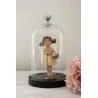 Žlutá romantická figurka děvčátka s květinami a košíkem 9×4×13 cm – fotografie 6