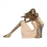 Zlato-růžová figurka sedící matky s dítětem 23×9×16 cm – fotografie 1