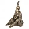 Stříbrná romantická figurka sedícího páru v srdci 11×10×15 cm – fotografie 4