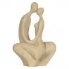 Béžová abstraktní figurka sedícího zamilovaného páru 16×8×25 cm – fotografie 1