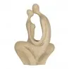 Béžová abstraktní figurka sedícího zamilovaného páru 16×8×25 cm – fotografie 3