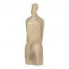 Béžová abstraktní figurka sedícího zamilovaného páru 16×8×25 cm – fotografie 4