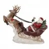 Dekorativní figurka Santa Clause se sobím spřežením 42×14×36 cm - fotografie 3