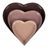 Sada tří dekorativních kovových misek HEART Ø 24 × 1 / Ø 19 × 1 / Ø 13 × 1 cm - fotografie 1