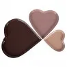 Sada tří dekorativních kovových misek HEART Ø 24 × 1 / Ø 19 × 1 / Ø 13 × 1 cm - fotografie 2