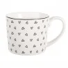 Porcelánový hrnek LOVELY DAY s černými srdíčky 12×8×7 cm / 275 ml – fotografie 1