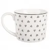 Porcelánový hrnek LOVELY DAY s černými srdíčky 12×8×7 cm / 275 ml – fotografie 3