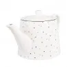 Porcelánová konvička na čaj se srdíčky BE HAPPY 23×14×14 cm / 1000 ml – fotografie 2
